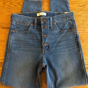 Madewell 10” High-rise Skinny Jeans - Button Front - Size 30 - New with Tags